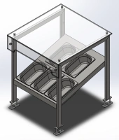 Диспенсер для столовых приборов встраиваемый RD10D Drop In 605x635x680мм