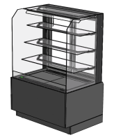 Витрина кондитерская холодильная открытая (3 полки) ФОРТУНА,1290х715х1445мм, RKM12CAO