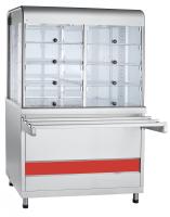 Прилавок-витрина тепловой ПВТ-70КМ (закрытая витрина, 1120 мм)